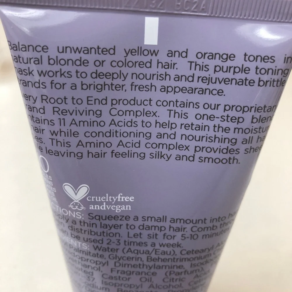 Root To End Purple Hair Mask Strand Reviving Complex 6 OZ /177 ml